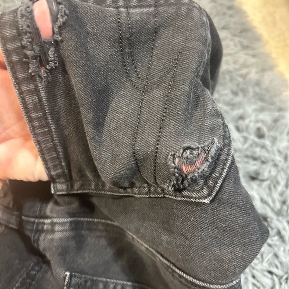 American Eagle Black Wash Mom Jeans Womens Size 4 Regular Denim Pants - Picture 9 of 10